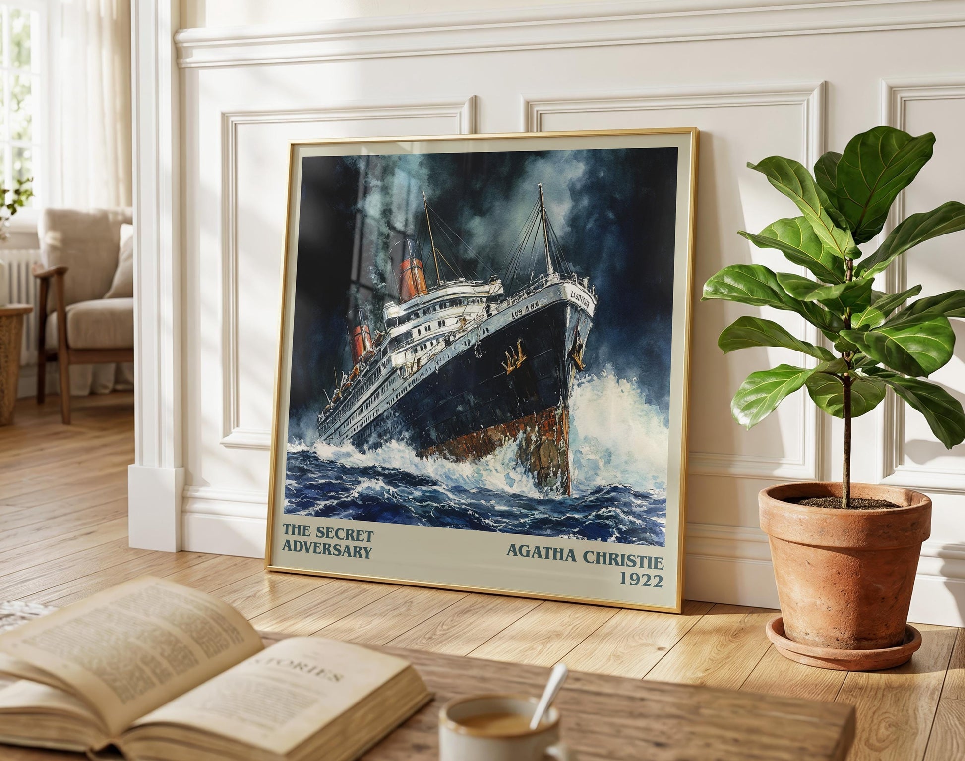 The Secret Adversary literary poster paired in gallery wall – literary art prints