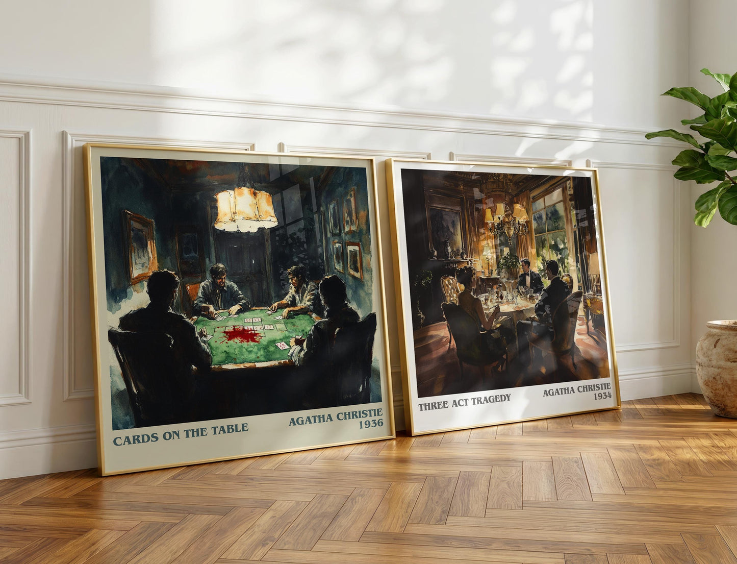 Cards on the Table book poster packaging – museum-quality print rolled in protective tube