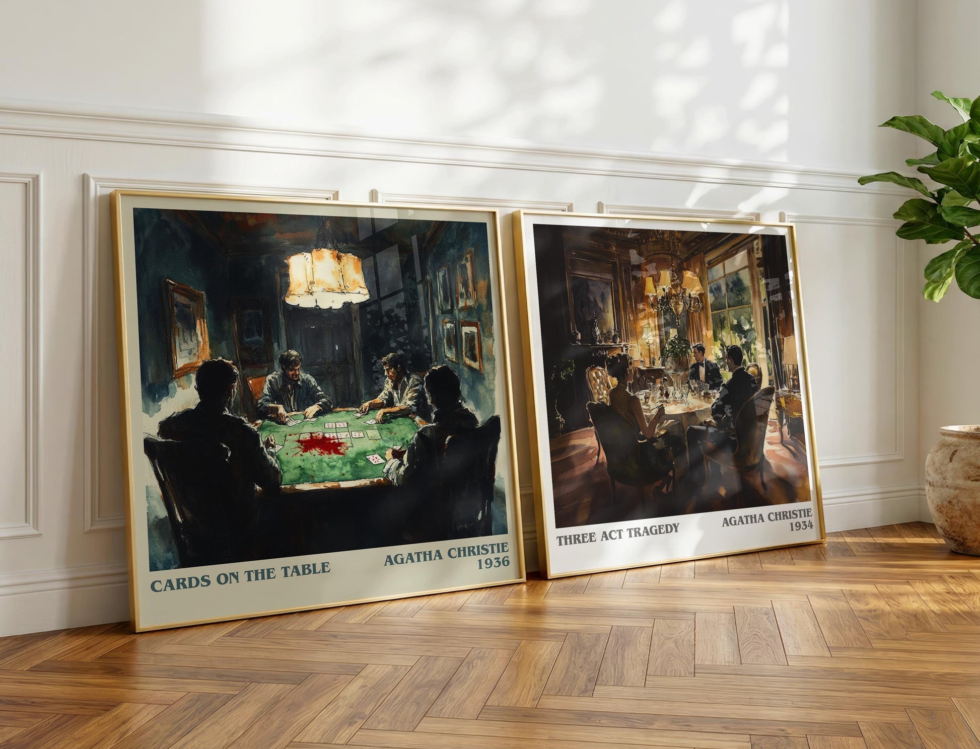 Cards on the Table book poster packaging – museum-quality print rolled in protective tube