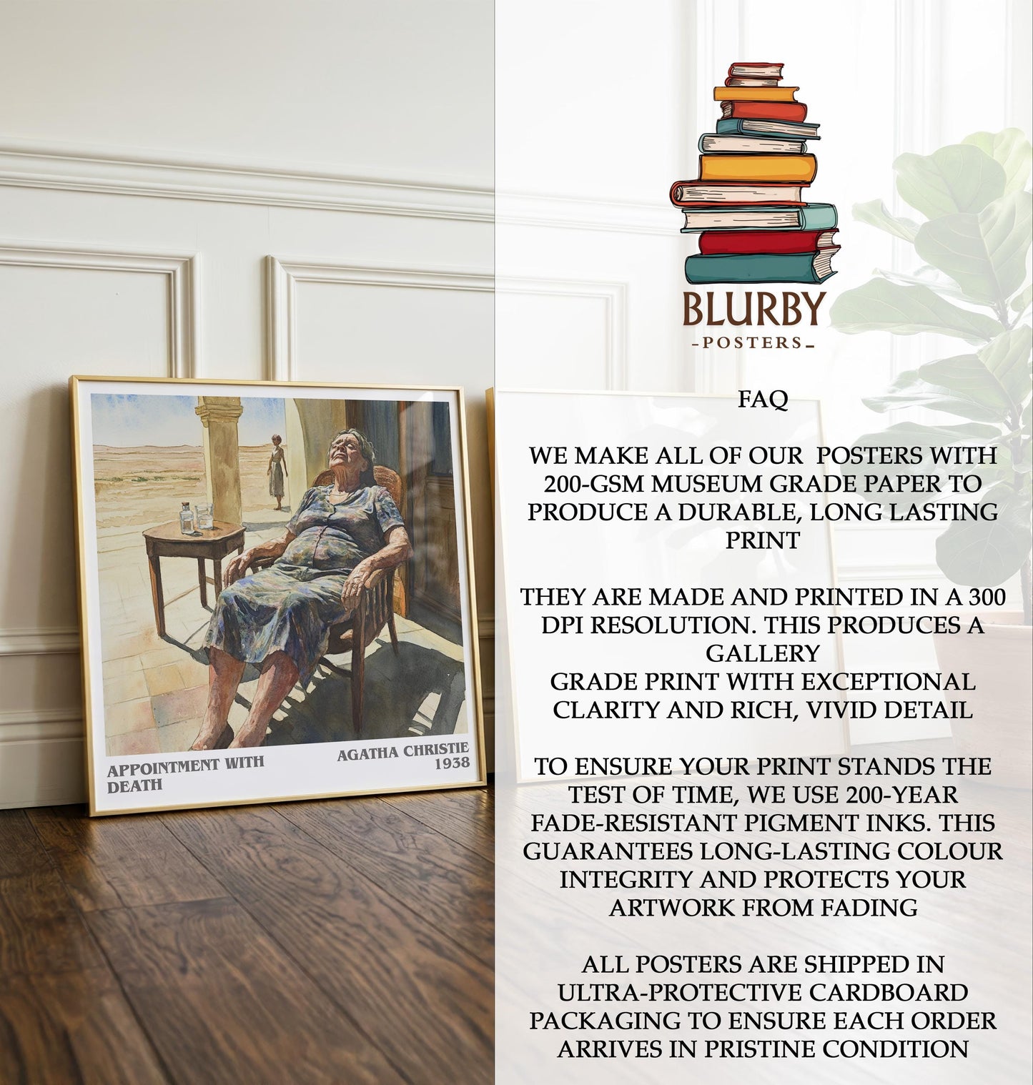 Appointment With Death by Agatha Christie | Book Poster | Literary Art Gift For Book Lover | Novel Inspired Wall Art | Free Delivery