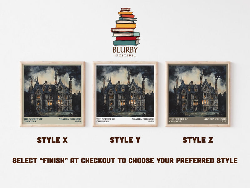 Death in the Clouds literary art print colour and style options – Agatha Christie book art