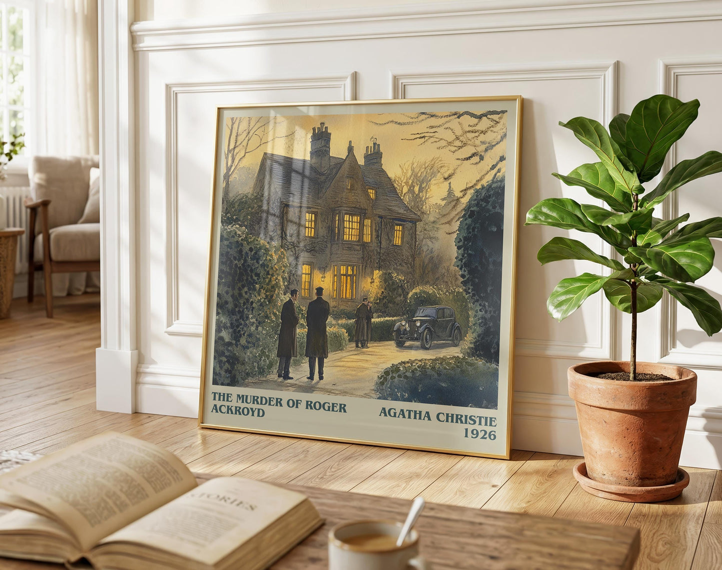 The Murder of Roger Ackroyd literary poster paired in gallery wall – literary art prints