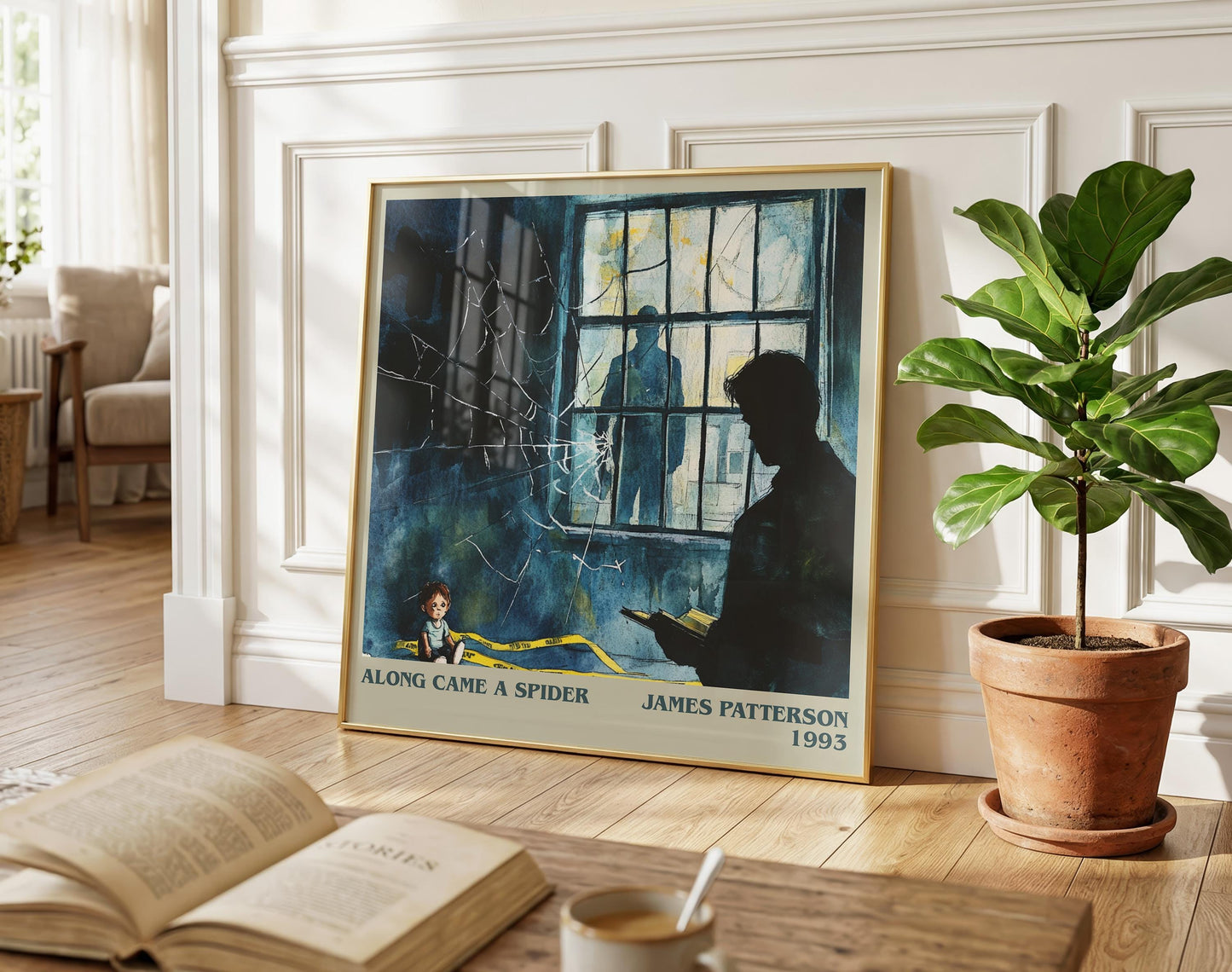 Along Came a Spider literary poster paired in gallery wall – literary art prints