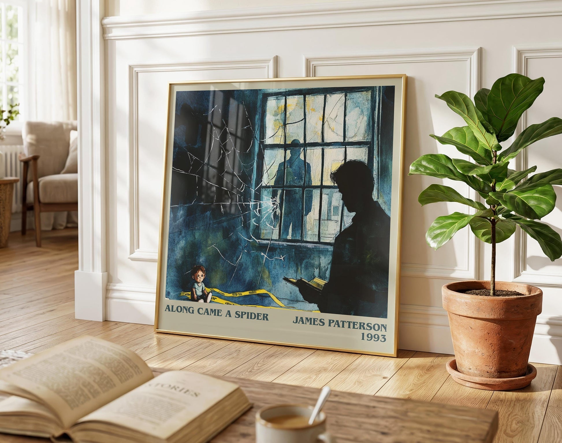 Along Came a Spider literary poster paired in gallery wall – literary art prints