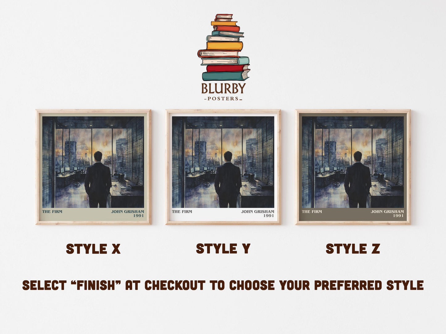 The Firm literary art print colour and style options – John Grisham book art