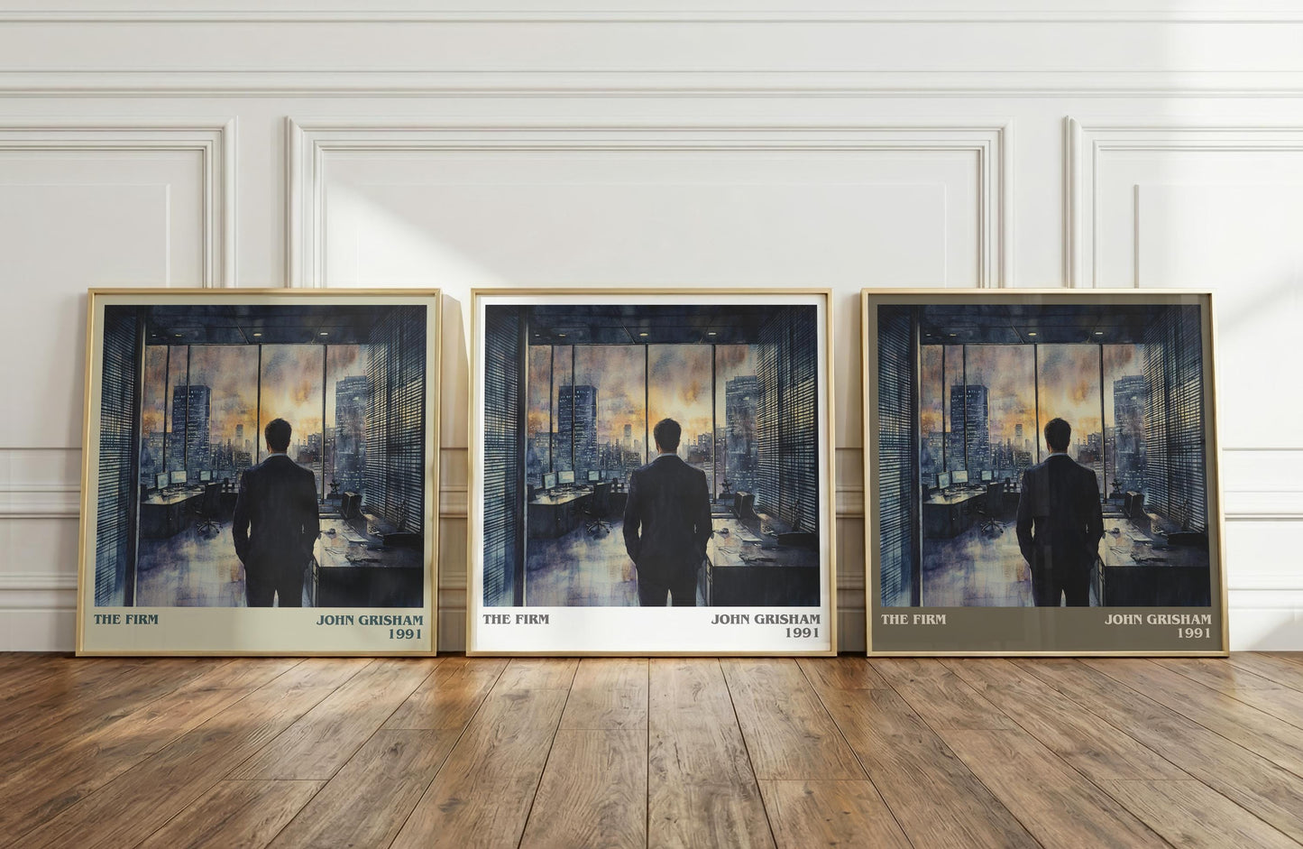 The Firm literary print framed by window – literary home decor