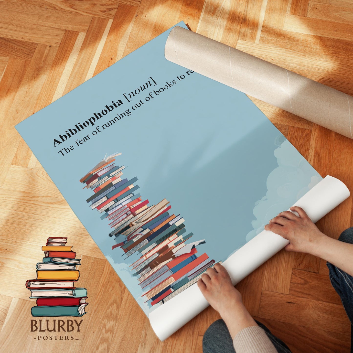 Abibliophobia Definition Print | Literary Quote Art | Cozy Wall Decor | Book Lover Gift | Nook Poster | Reader Gift | Aesthetic Art - Book Poster Art Print Decor Bookish