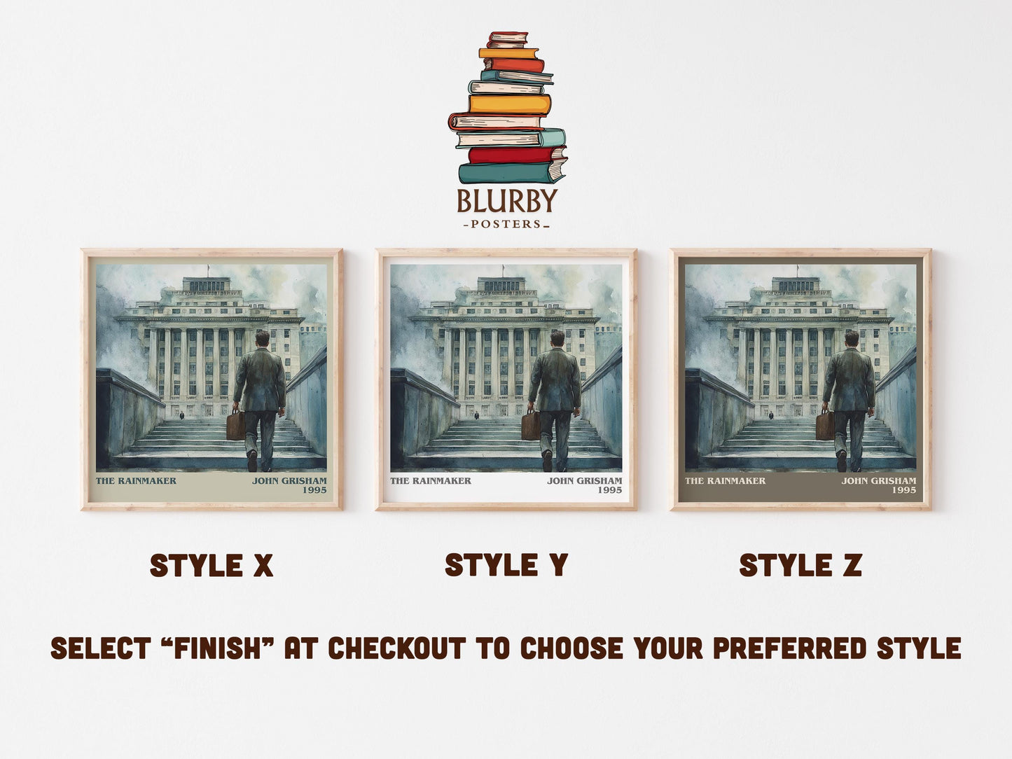 The Rainmaker literary art print colour and style options – John Grisham book art