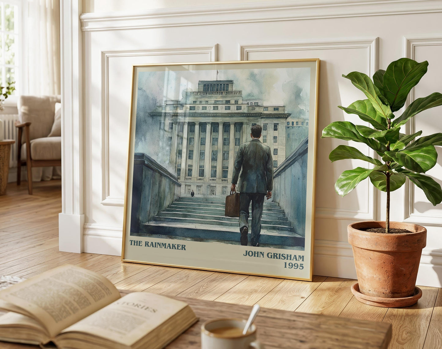 The Rainmaker literary poster paired in gallery wall – literary art prints