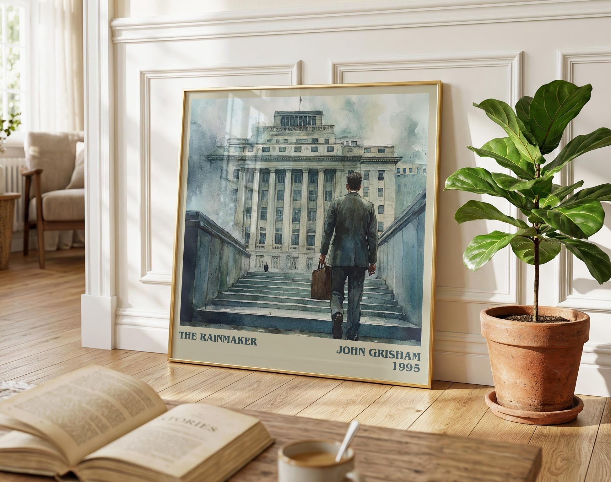 The Rainmaker literary poster paired in gallery wall – literary art prints