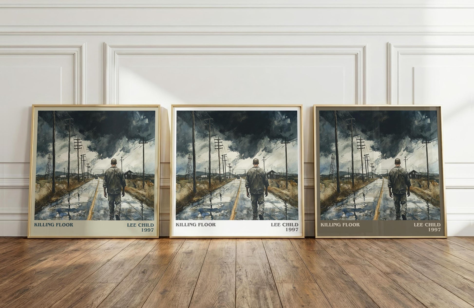 Killing Floor literary print framed by window – literary home decor