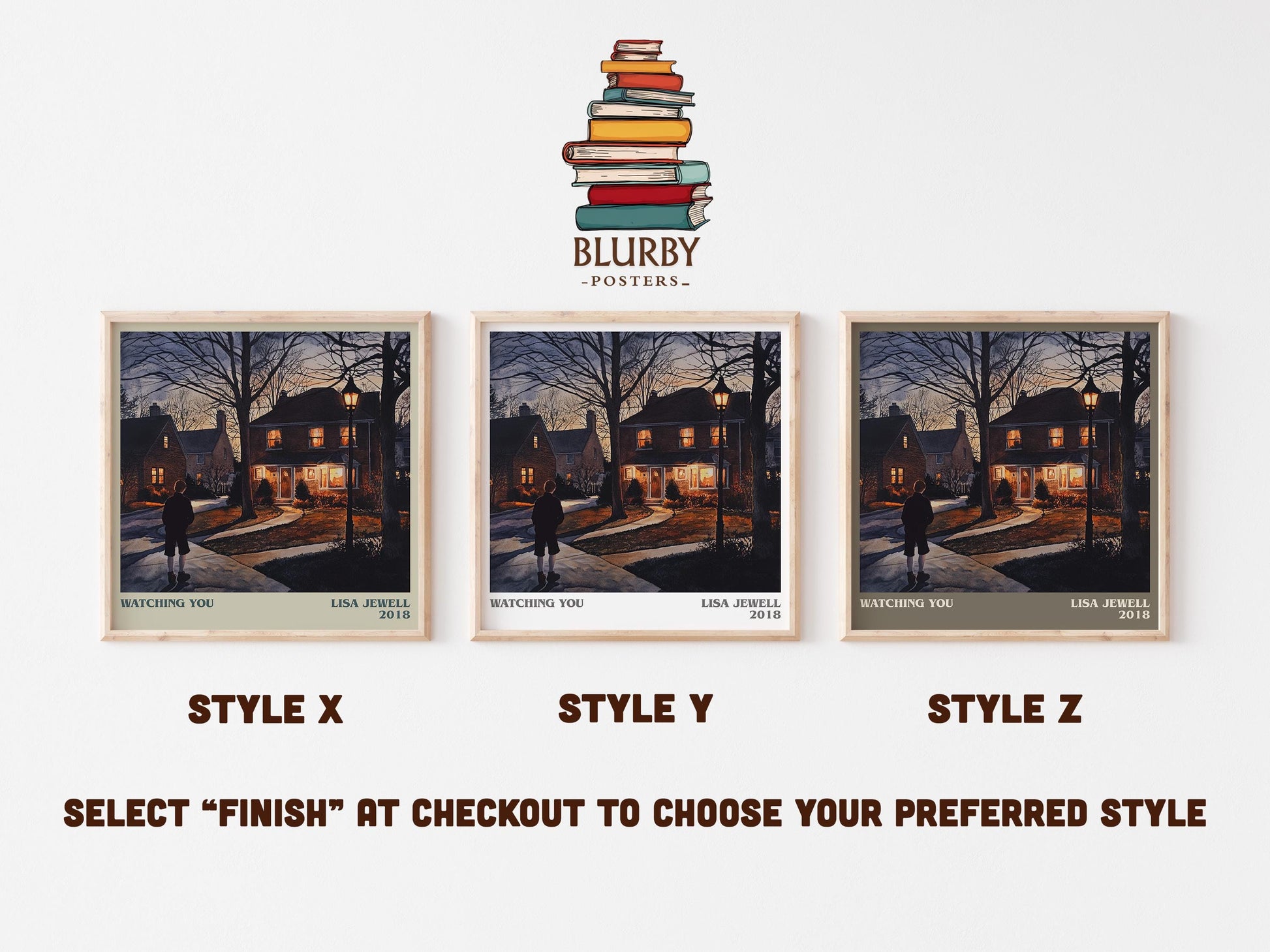 Watching You literary art print colour and style options – Lisa Jewell book art