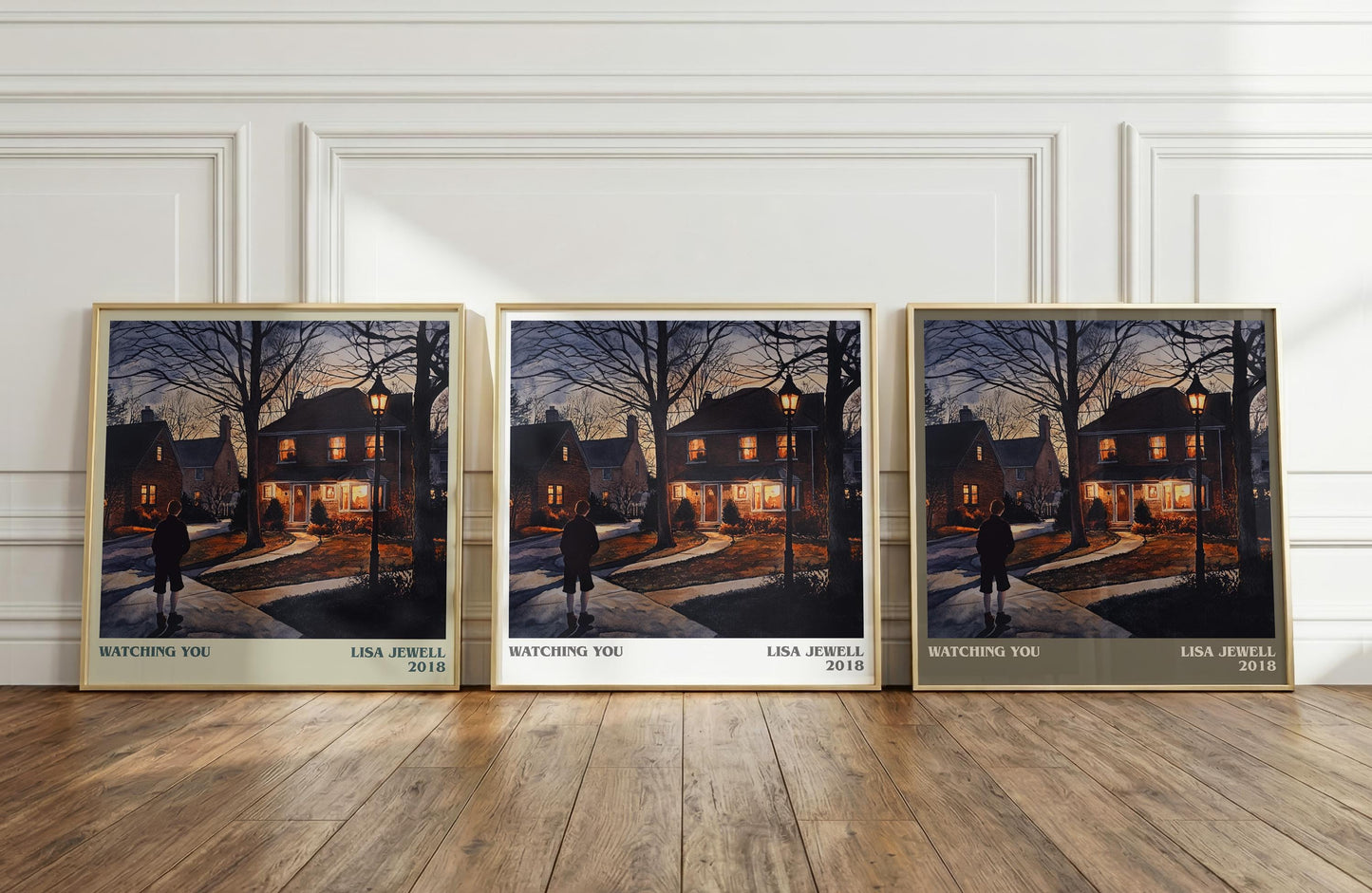 Watching You literary print framed by window – literary home decor