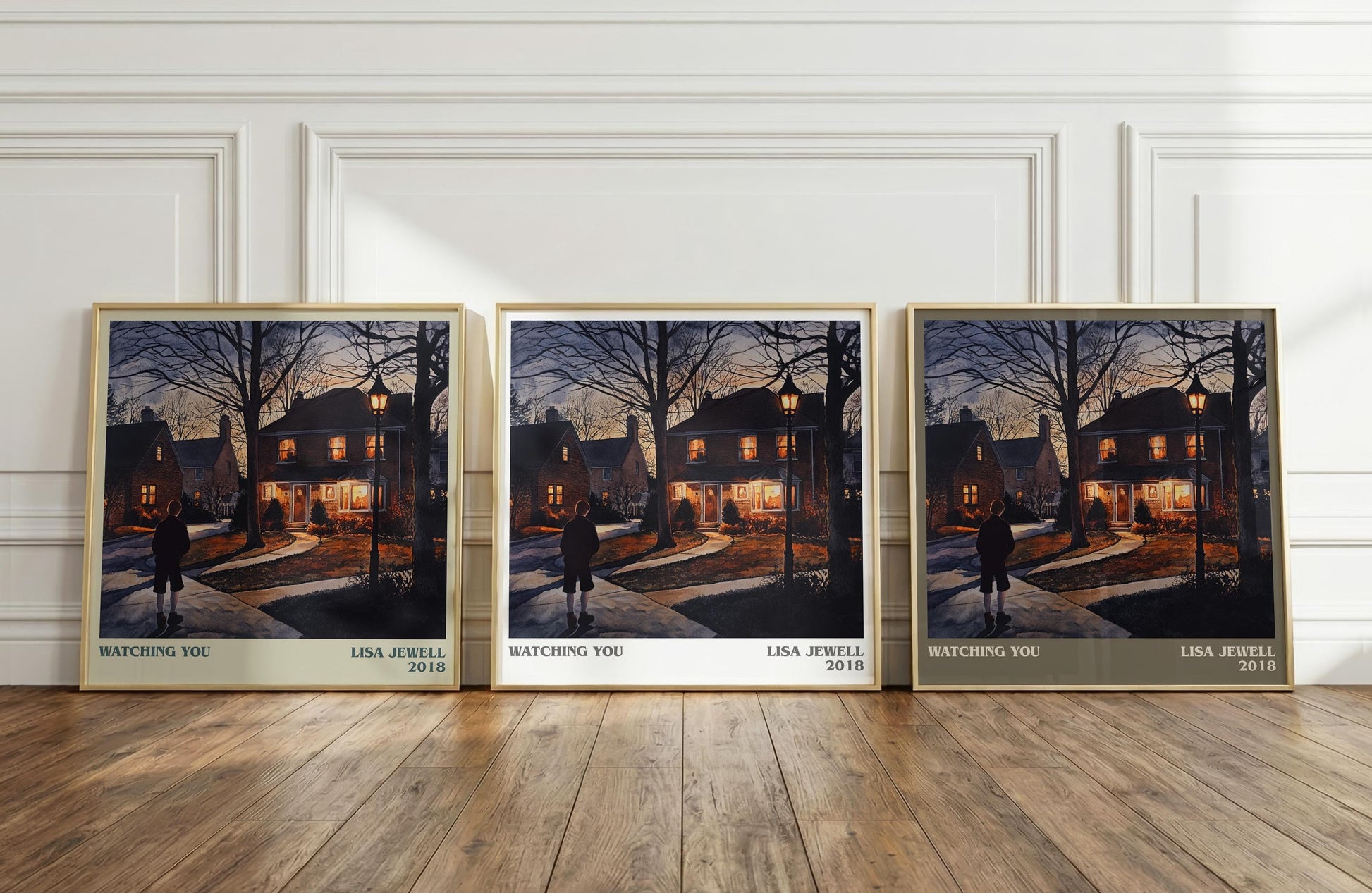 Watching You literary print framed by window – literary home decor