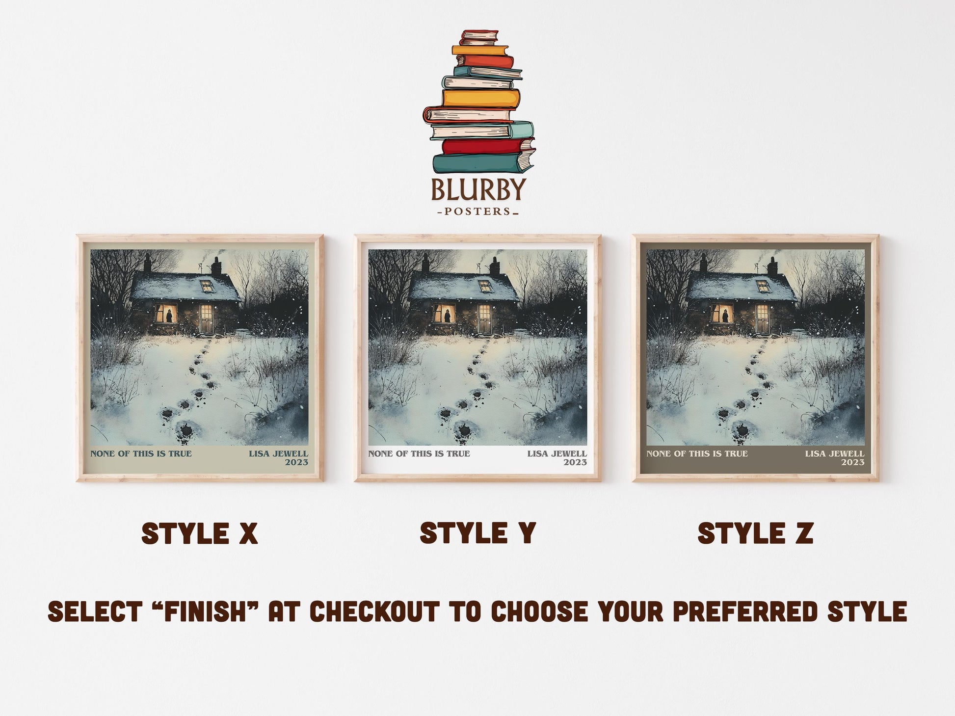 None of this is True literary art print colour and style options – Lisa Jewell book art