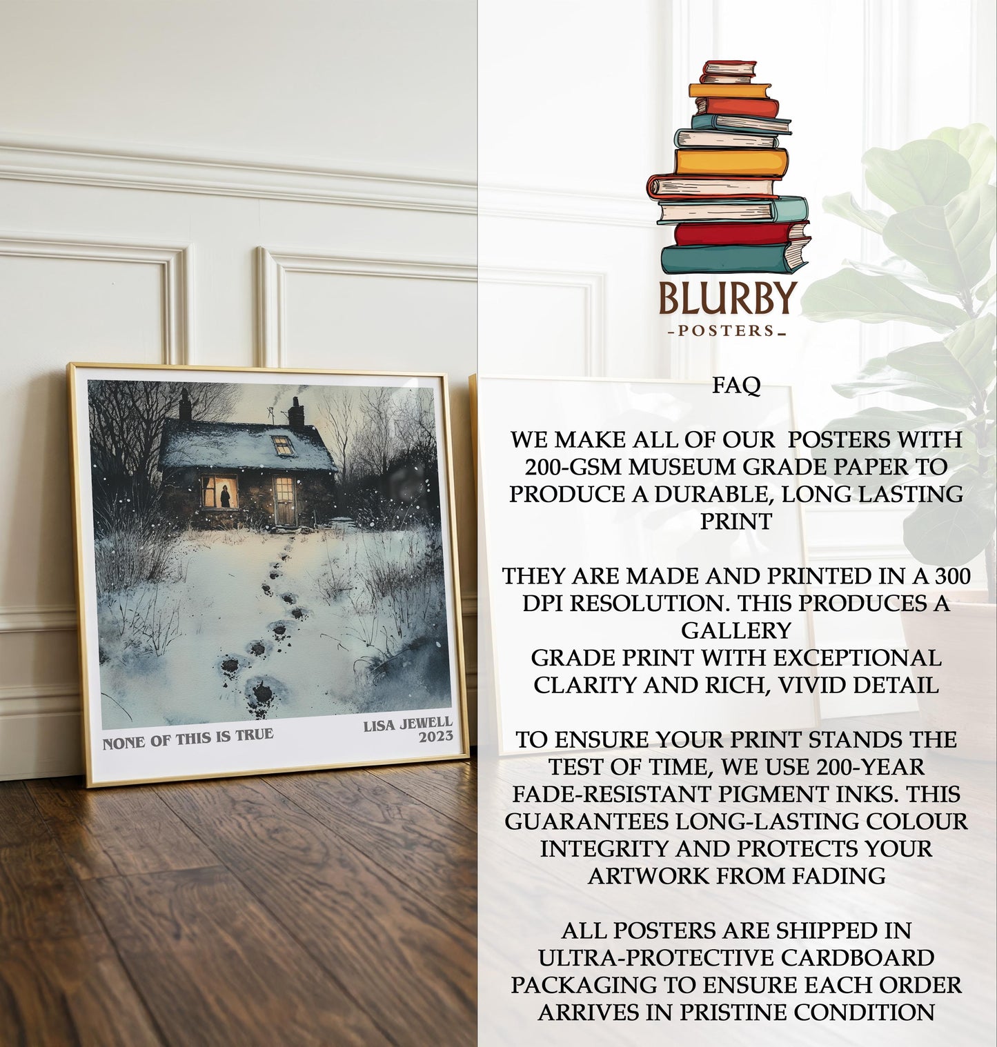 None Of This Is True by Lisa Jewell | Book Poster | Literary Art Gift For Book Lover | Novel Inspired Wall Art | Free Delivery