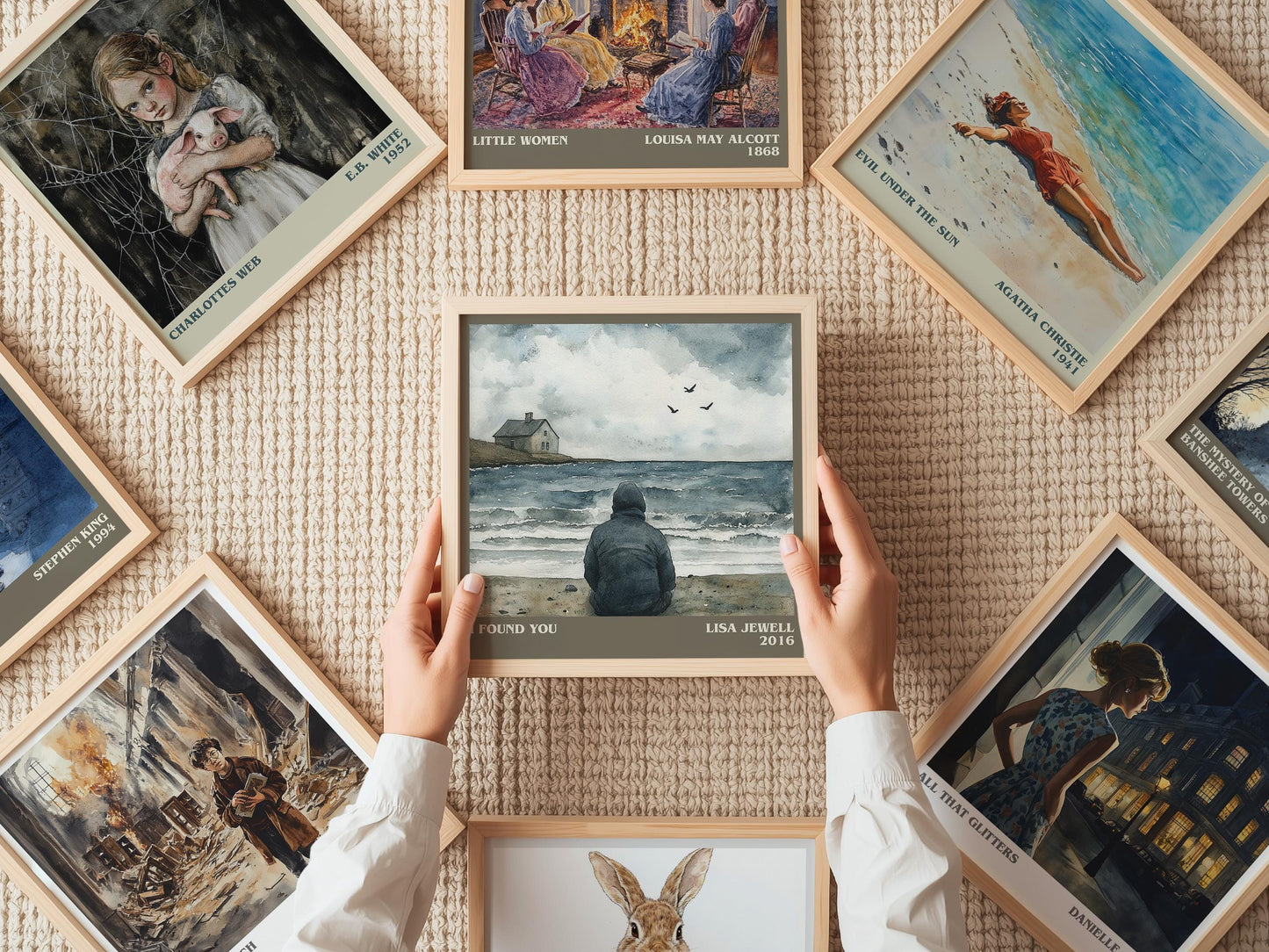 I Found You literary print on bookshelf – Lisa Jewell fan gift