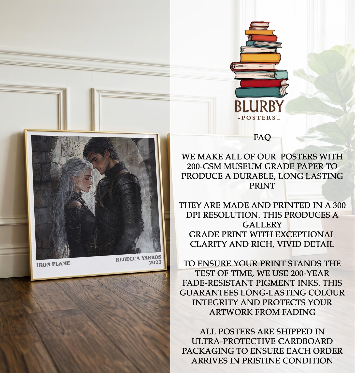 Iron Flame by Rebecca Yarros | Book Poster | Literary Art Gift For Book Lover | Novel Inspired Wall Art | Free Delivery