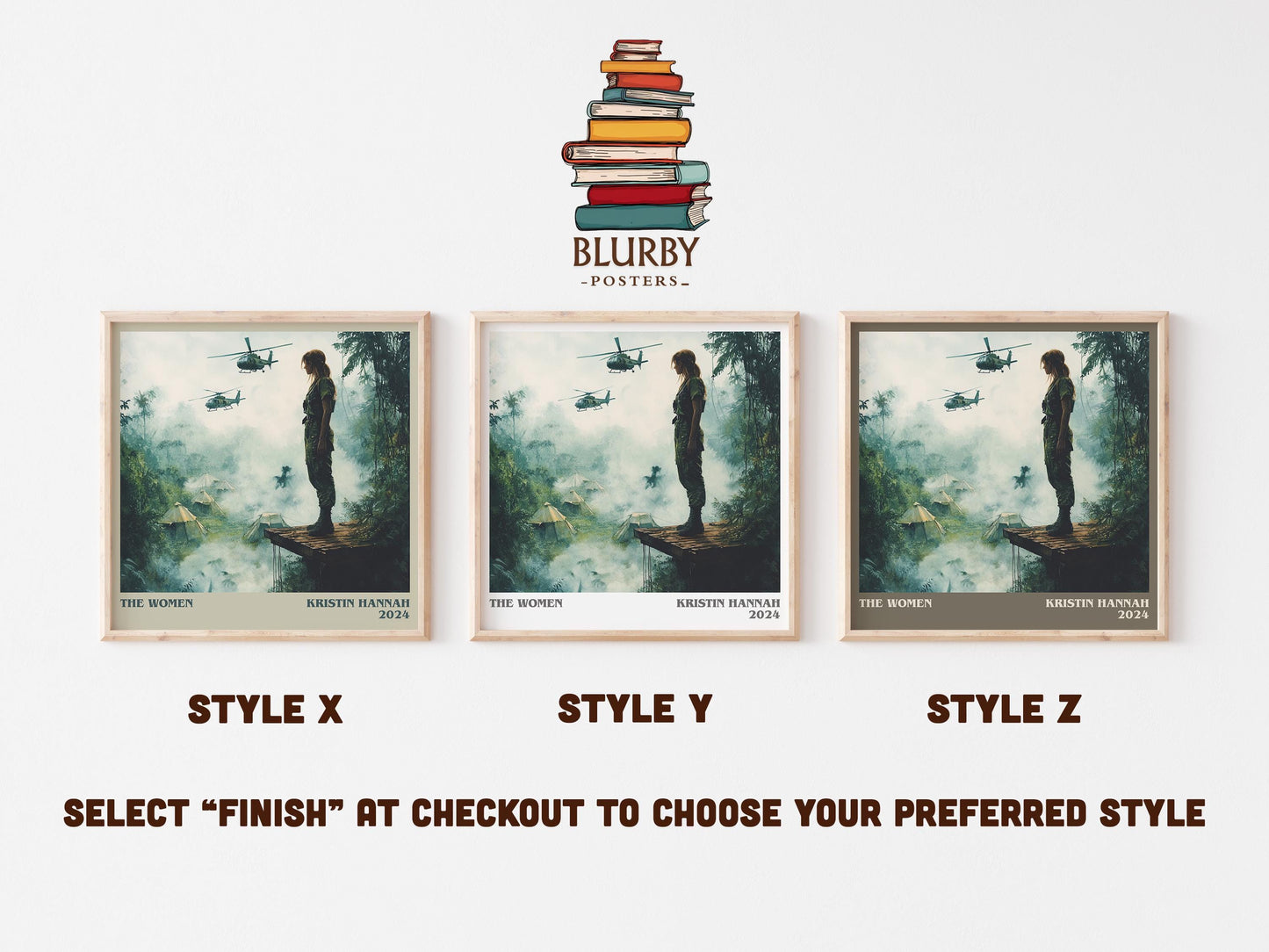 The Women literary art print colour and style options – Kristin Hannah book art