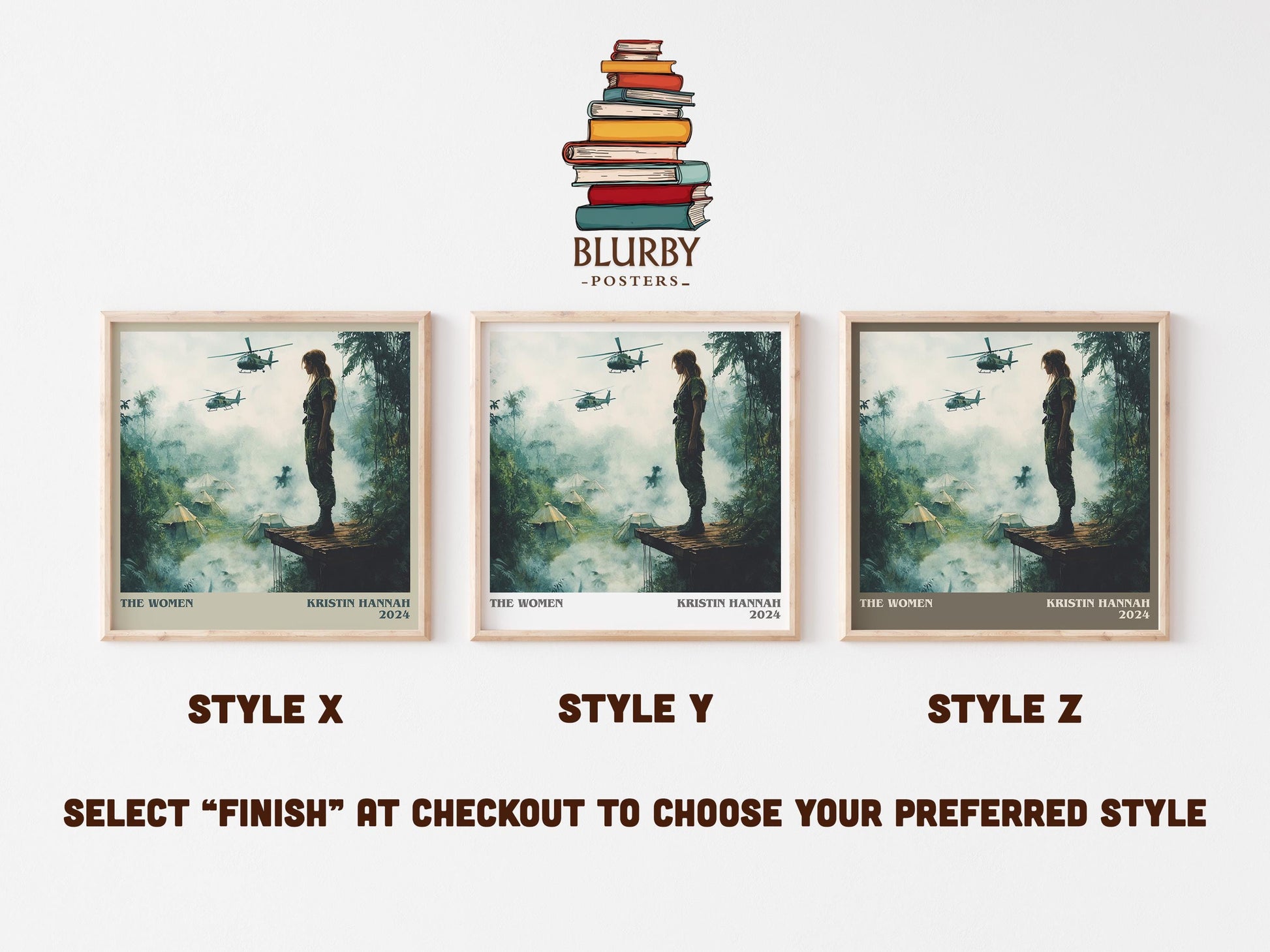 The Women literary art print colour and style options – Kristin Hannah book art