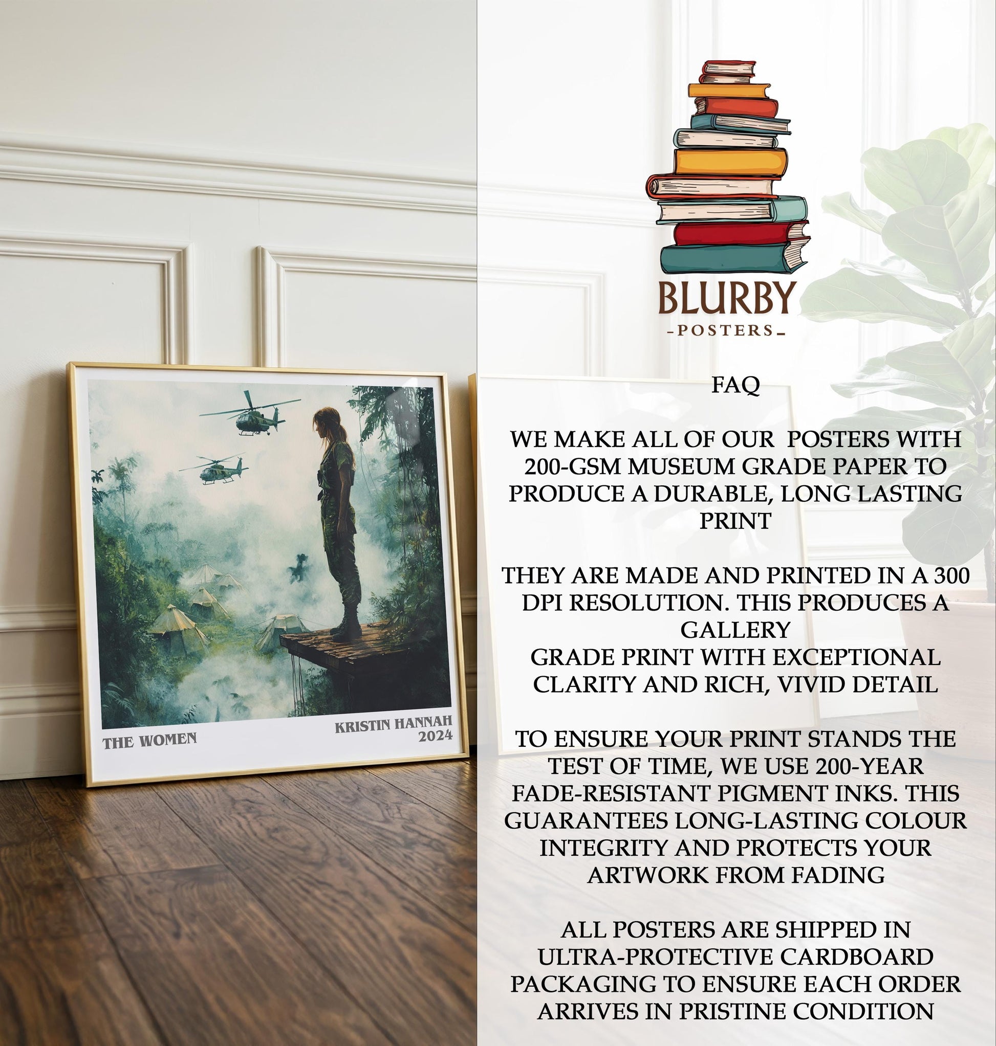 The Women by Kristin Hannah | Book Poster | Literary Art Gift For Book Lover | Novel Inspired Wall Art | Free Delivery