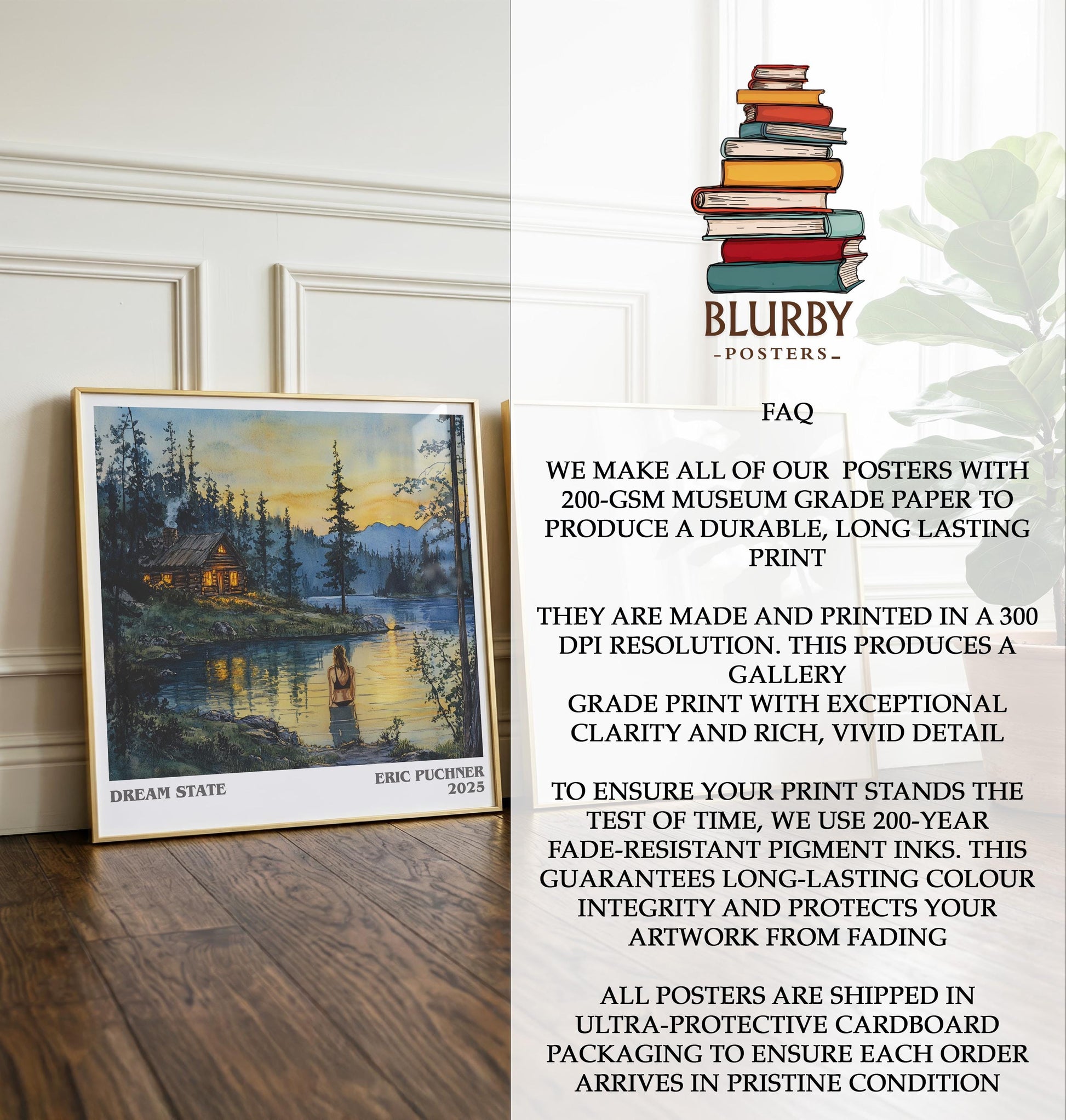 Dream State by Eric Puchner | Book Poster | Literary Art Gift For Book Lover | Novel Inspired Wall Art | Free Delivery