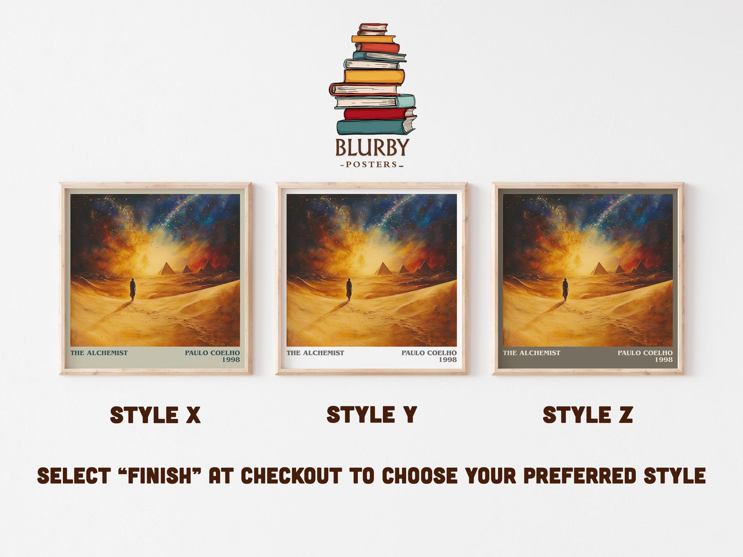 The Alchemist literary art print colour and style options – Paulo Coelho book art