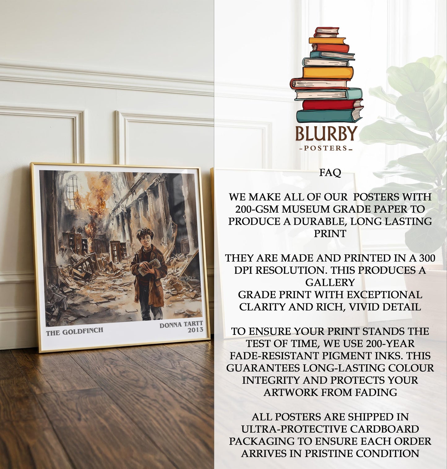 The Goldfinch by Donna Tartt | Book Poster | Literary Art Gift For Book Lover | Novel Inspired Wall Art | Free Delivery