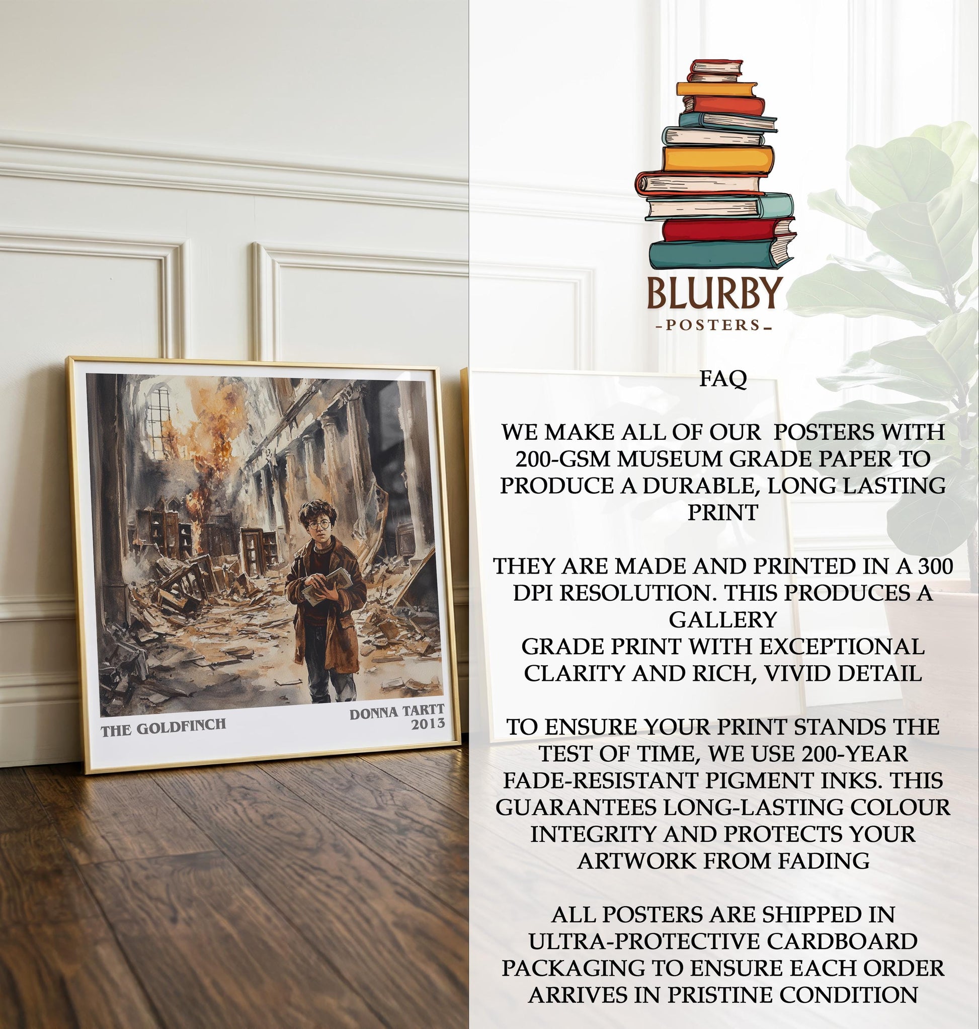The Goldfinch by Donna Tartt | Book Poster | Literary Art Gift For Book Lover | Novel Inspired Wall Art | Free Delivery