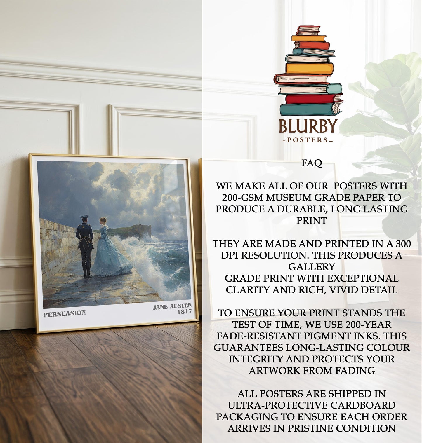 Persuasion by Jane Austen | Book Poster | Literary Art Gift For Book Lover | Novel Inspired Wall Art | Free Delivery