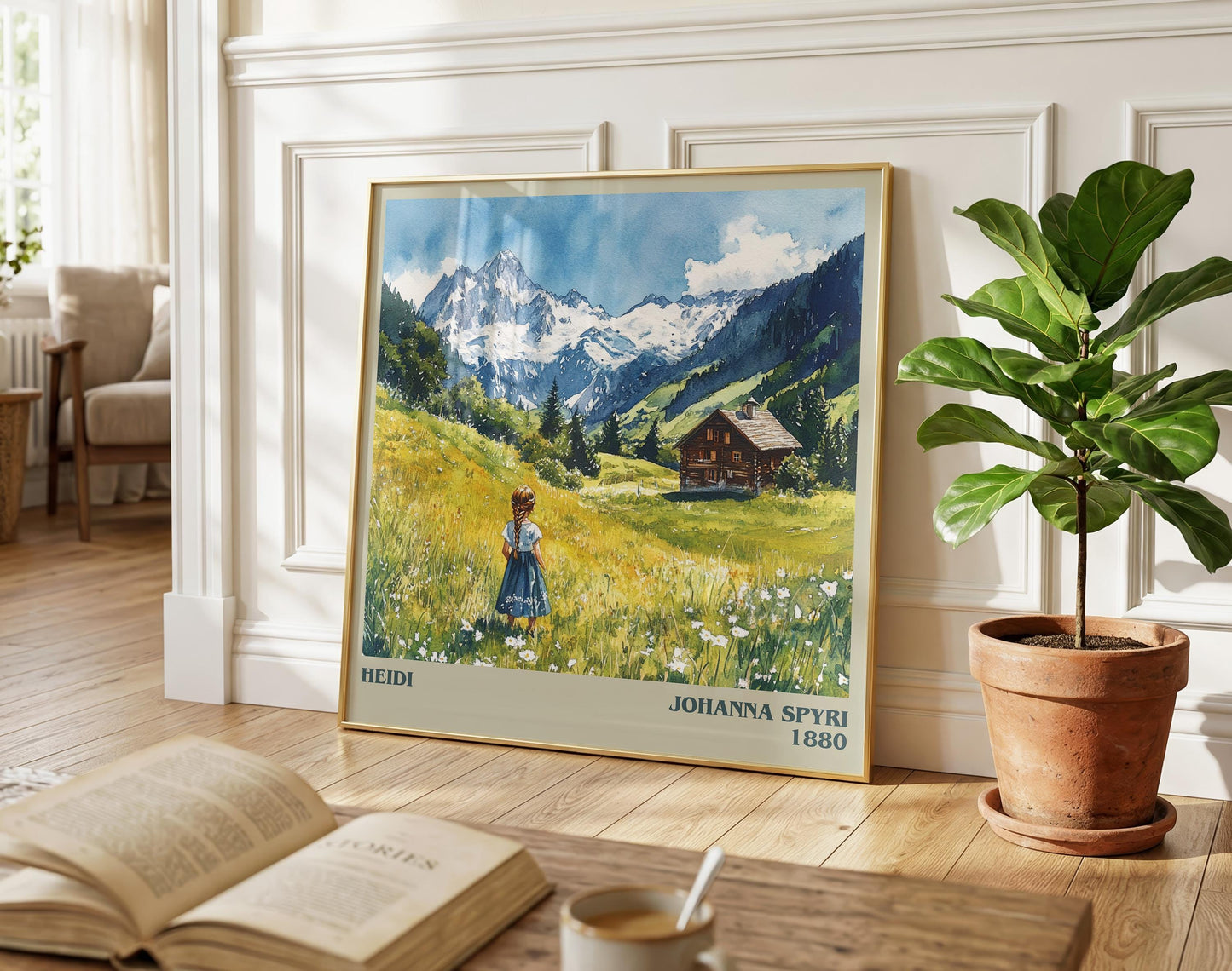 Heidi literary poster paired in gallery wall – literary art prints