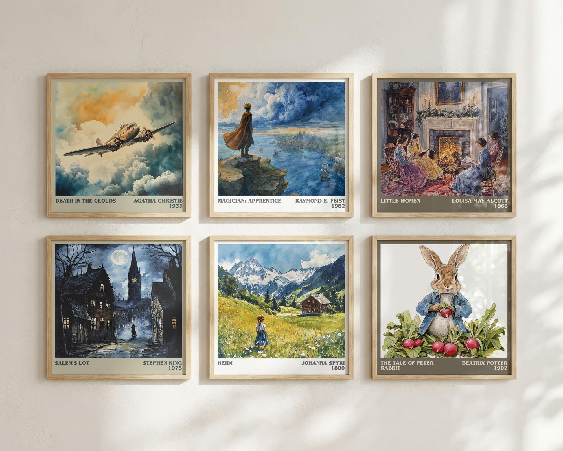 Heidi literary book poster framed on wall – childrens wall art