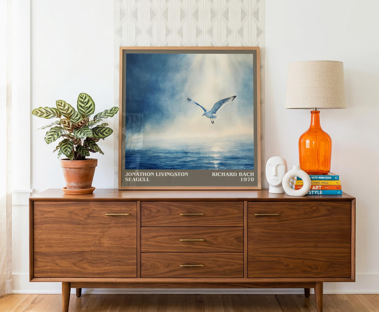 Jonathan Livingston Seagull literary literary print detail – RICHARD BACH book art