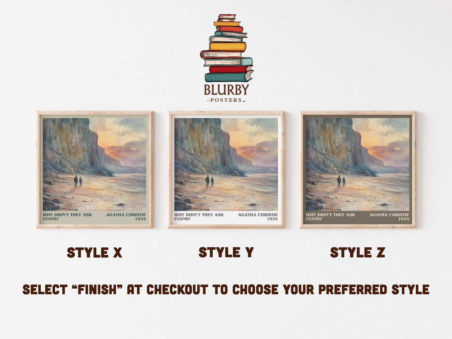 Why Didn't They Ask Evans? literary art print colour and style options – Agatha Christie book art