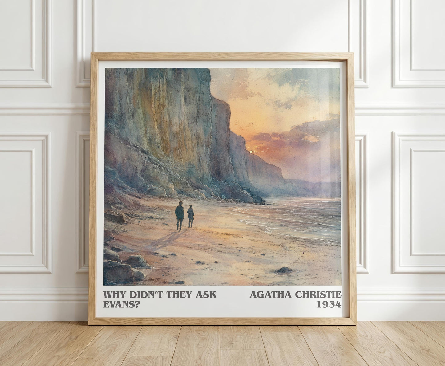 Why Didn't They Ask Evans? literary print in frame leaning in hallway – mystery wall art