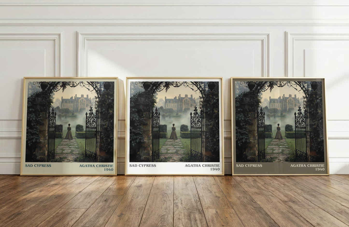 Sad Cypress literary print framed by window – literary home decor