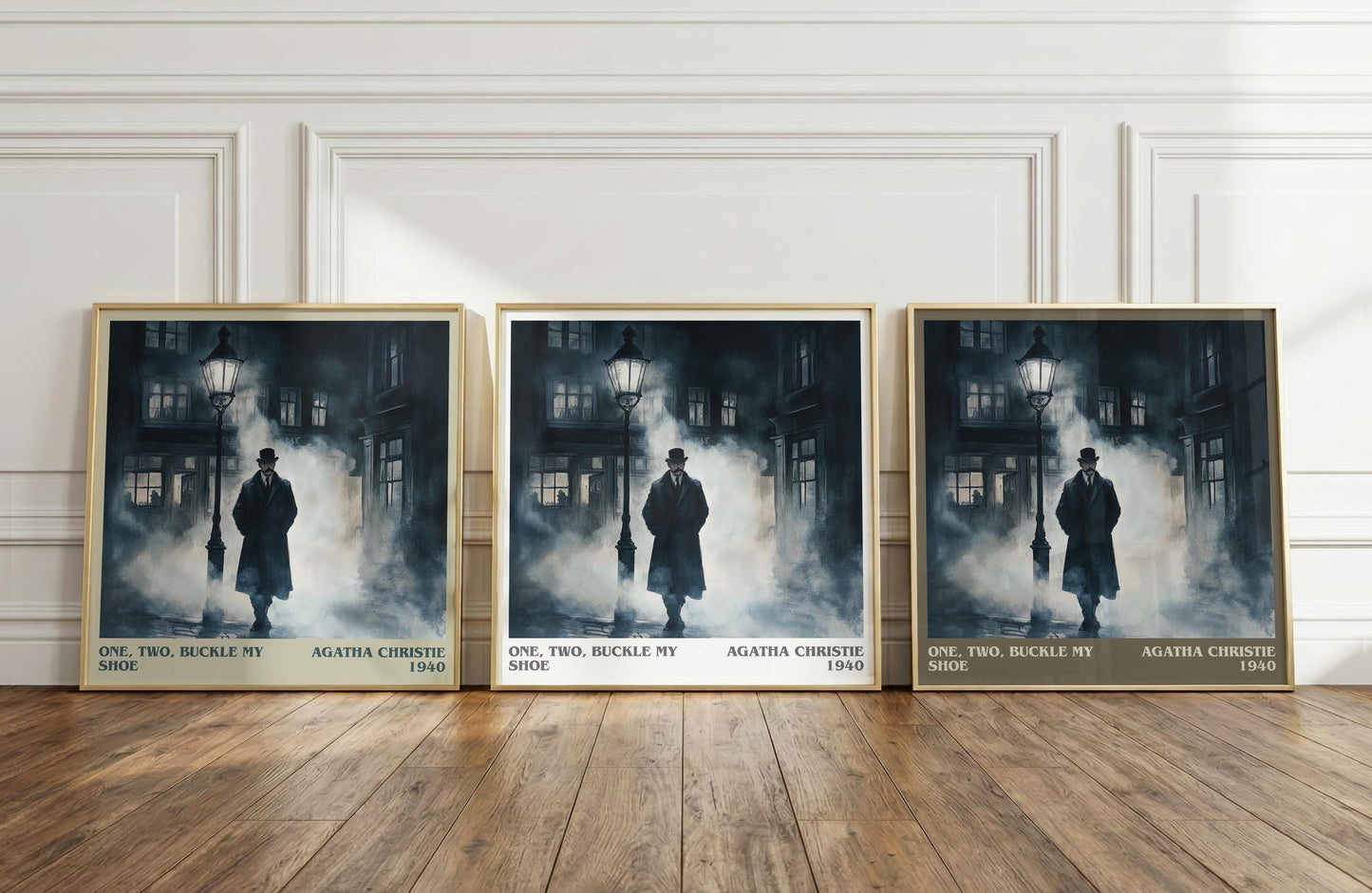 One, Two, Buckle My Shoe literary print framed by window – literary home decor