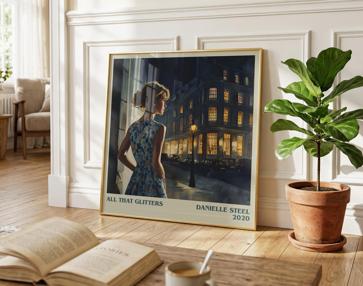 All that Glitters literary poster paired in gallery wall – literary art prints