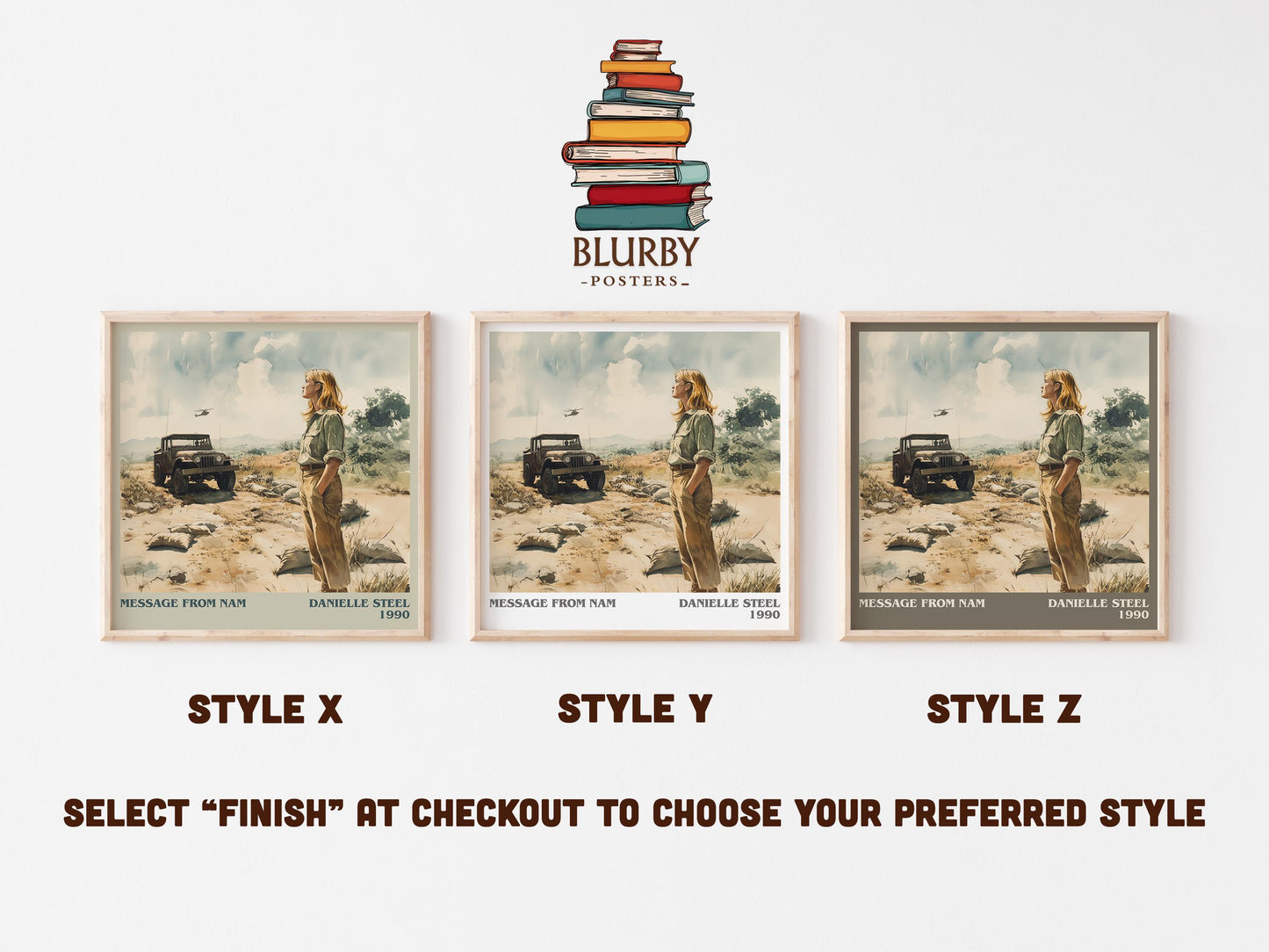 Message From Nam by Danielle Steel | Book Poster | Literary Art Gift For Book Lover | Novel Inspired Wall Art | Free Delivery