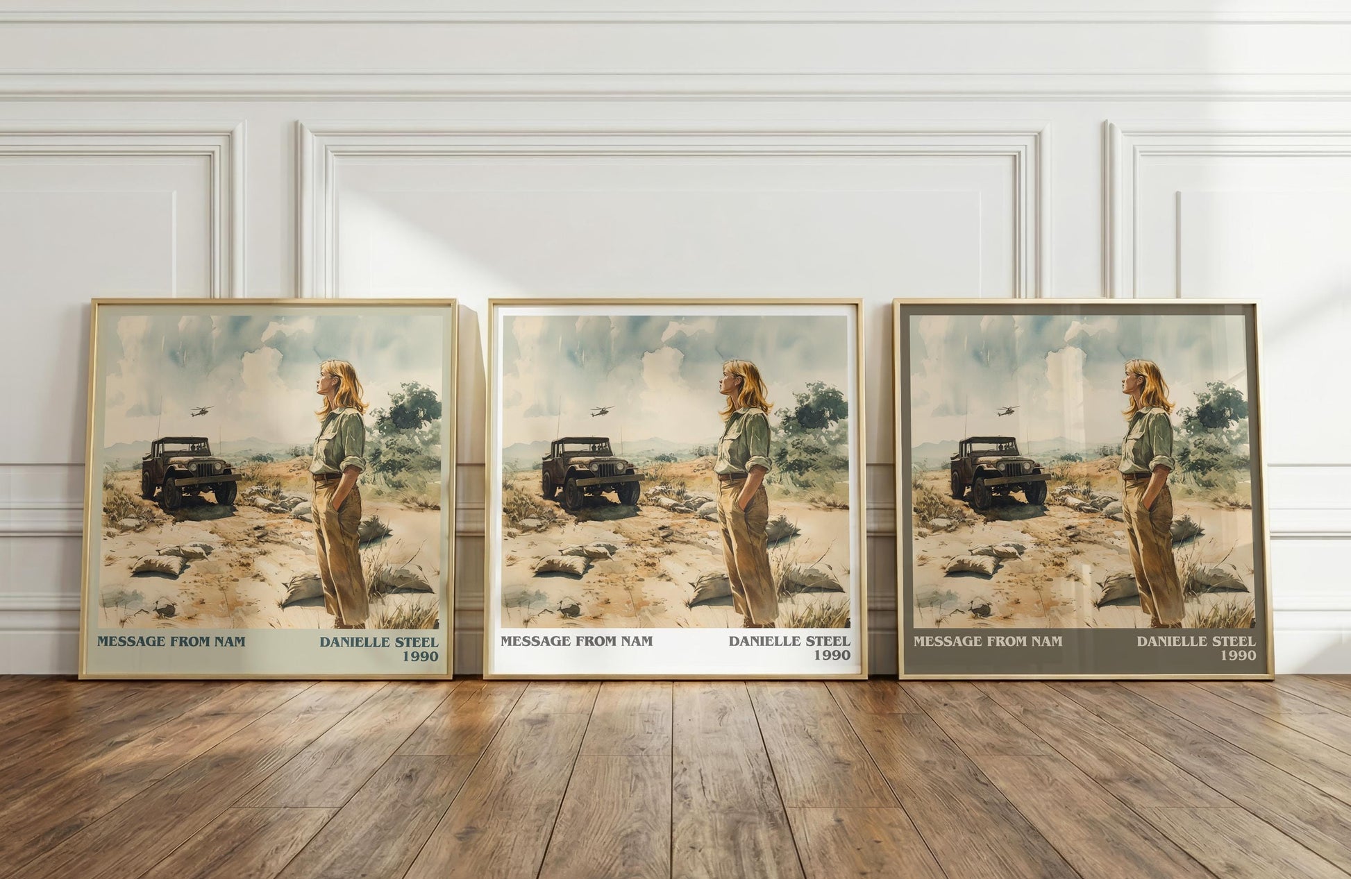 Message From Nam by Danielle Steel | Book Poster | Literary Art Gift For Book Lover | Novel Inspired Wall Art | Free Delivery