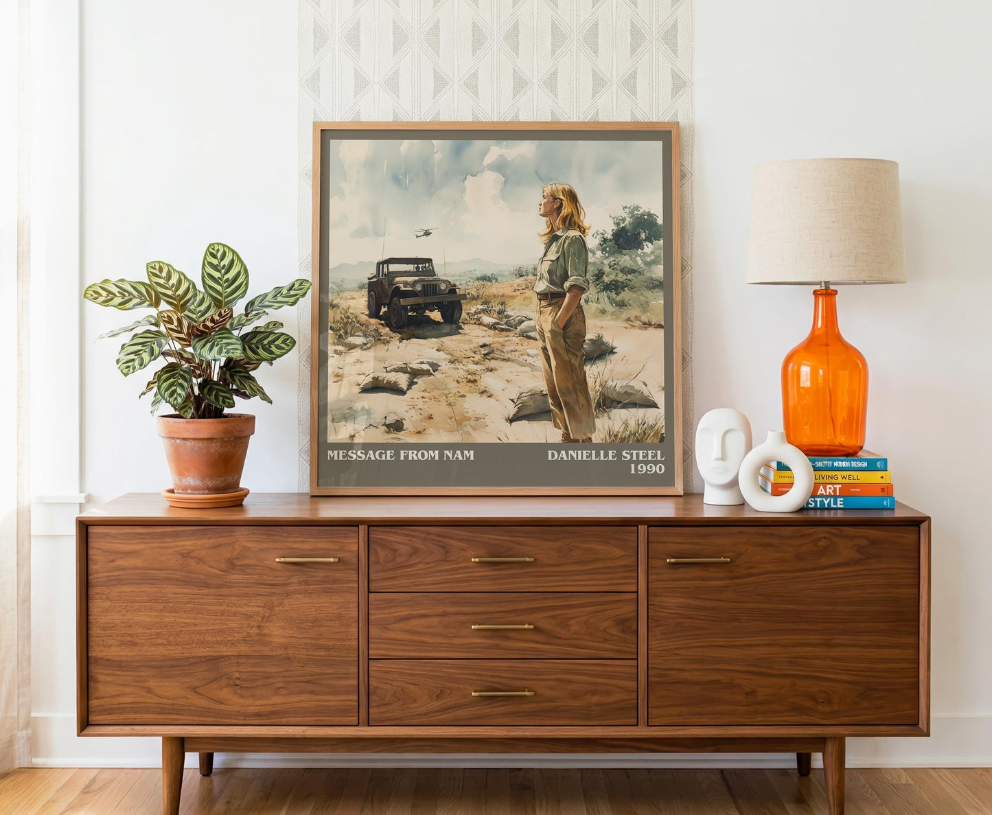 Message From Nam by Danielle Steel | Book Poster | Literary Art Gift For Book Lover | Novel Inspired Wall Art | Free Delivery