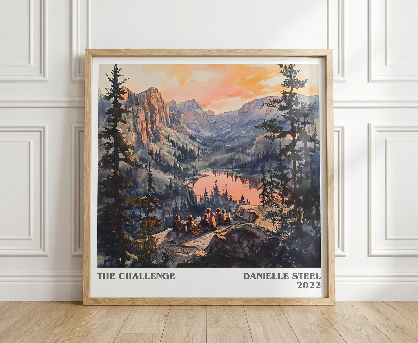 The Challenge literary print in frame leaning in hallway – romance wall art