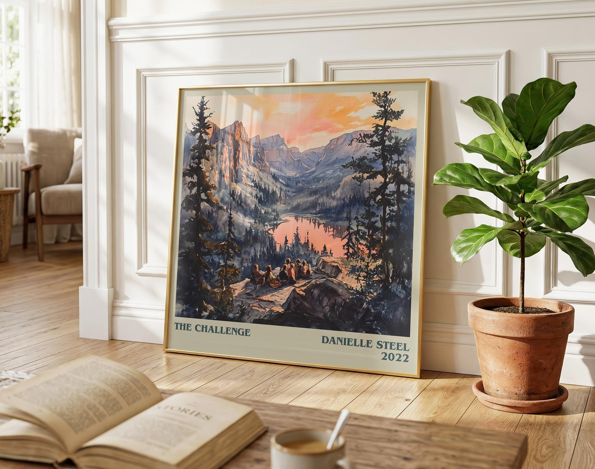 The Challenge literary poster paired in gallery wall – literary art prints