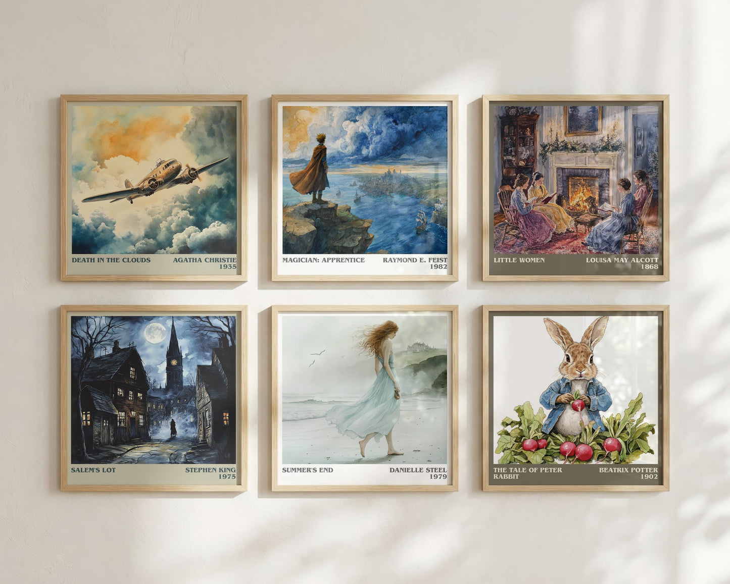 Summer's End literary book poster framed on wall – romance wall art