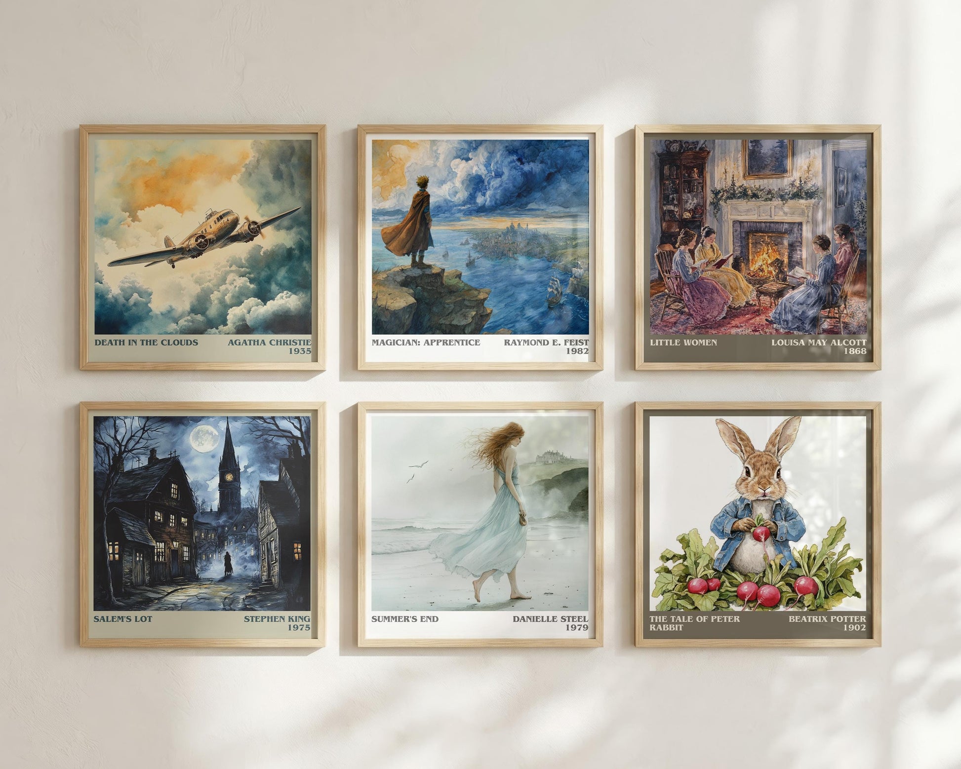 Summer's End literary book poster framed on wall – romance wall art