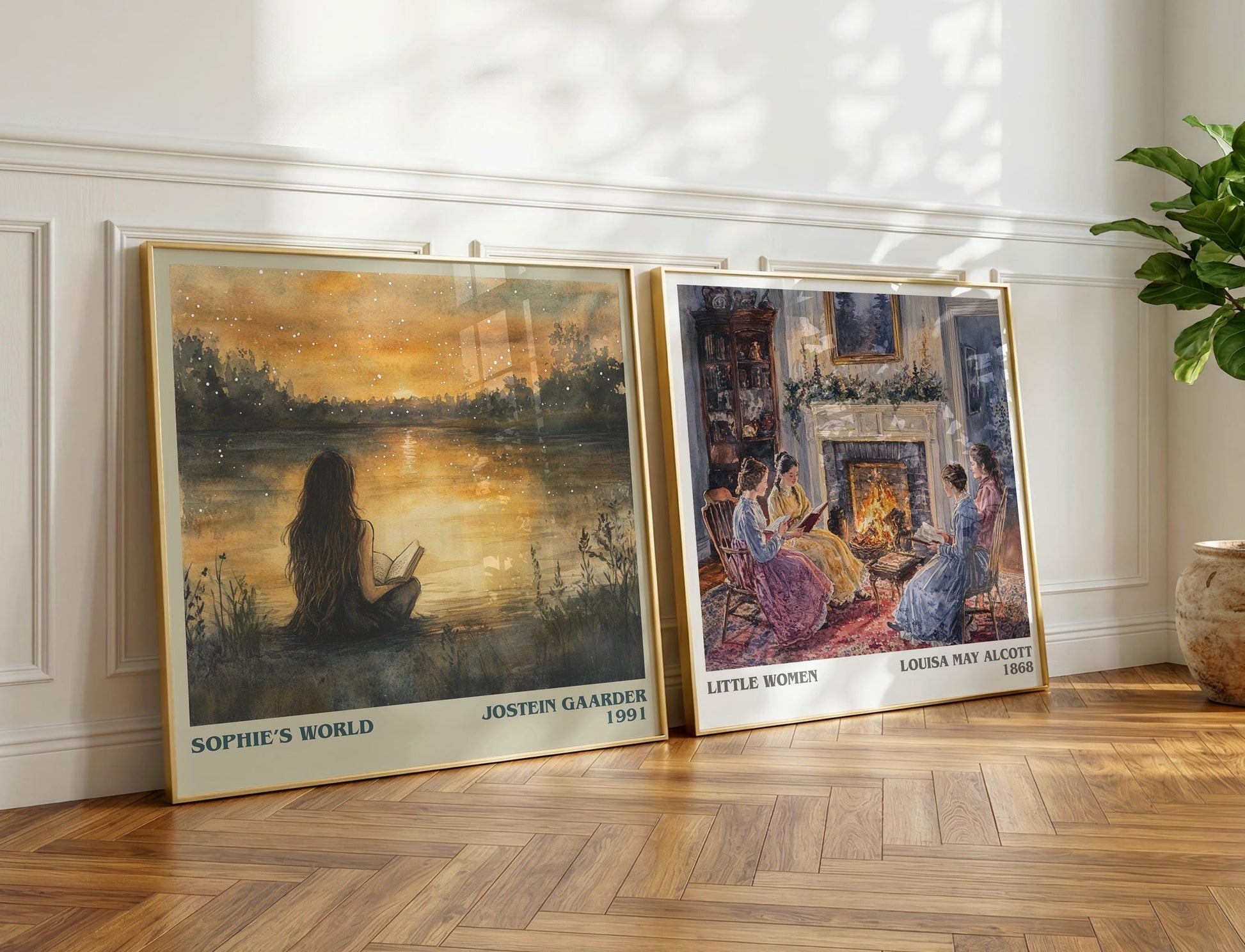 Sophie's World book poster packaging – museum-quality print rolled in protective tube
