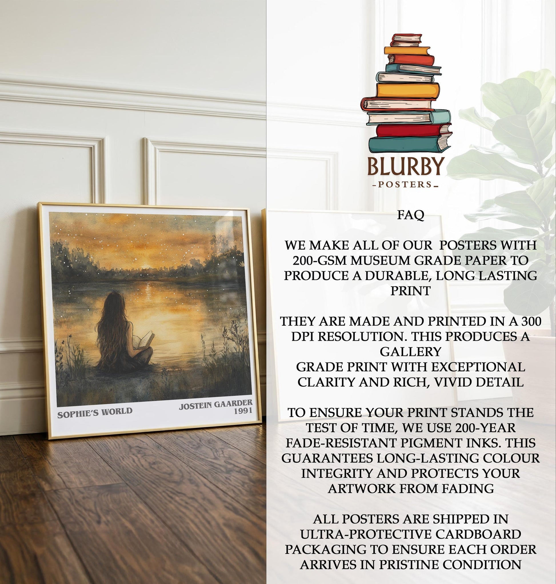 Sophie’s World by Jostein Gaarder | Book Poster | Literary Art Gift For Book Lover | Novel Inspired Wall Art | Free Delivery