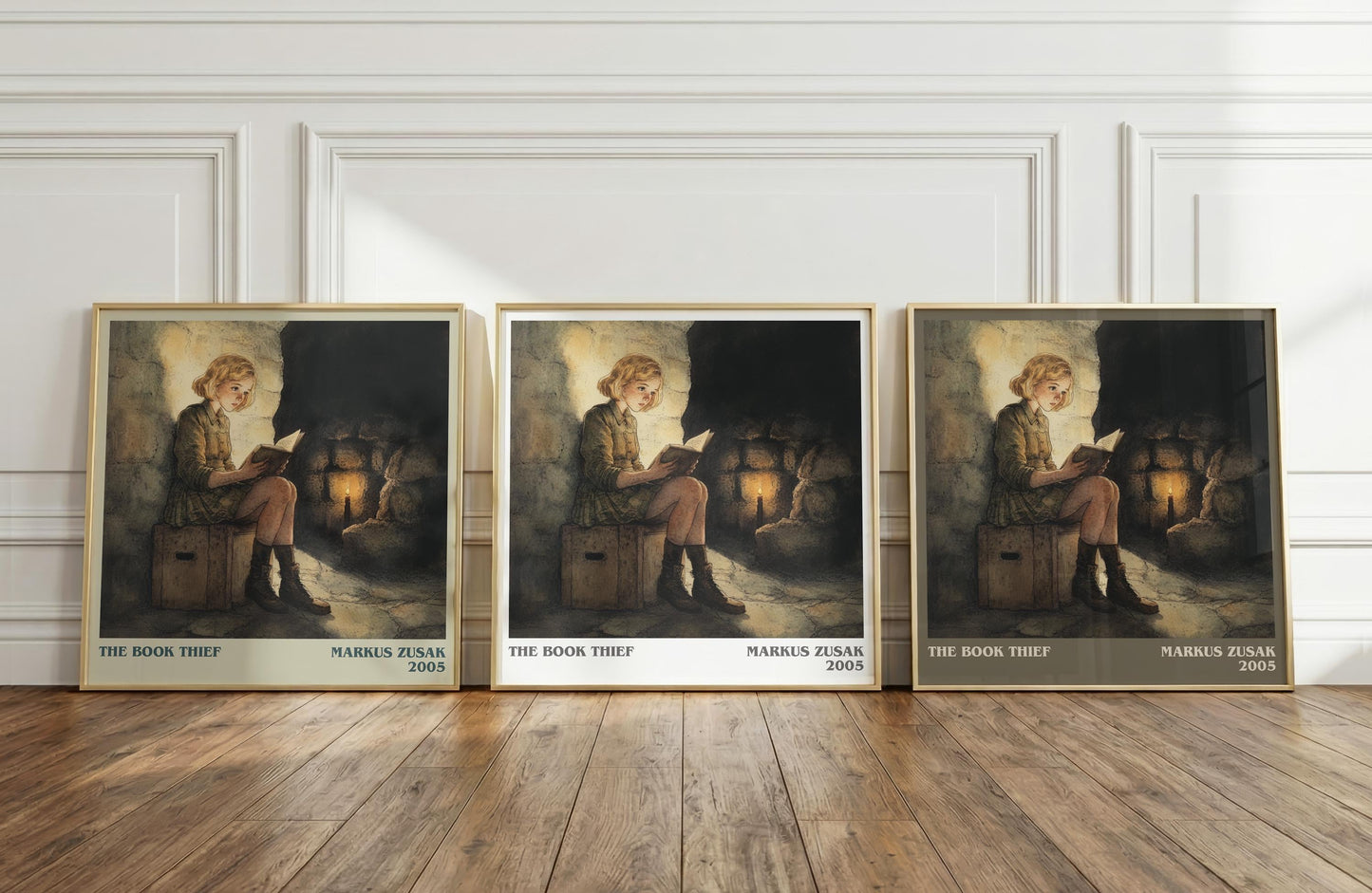 The Book Thief literary print framed by window – literary home decor