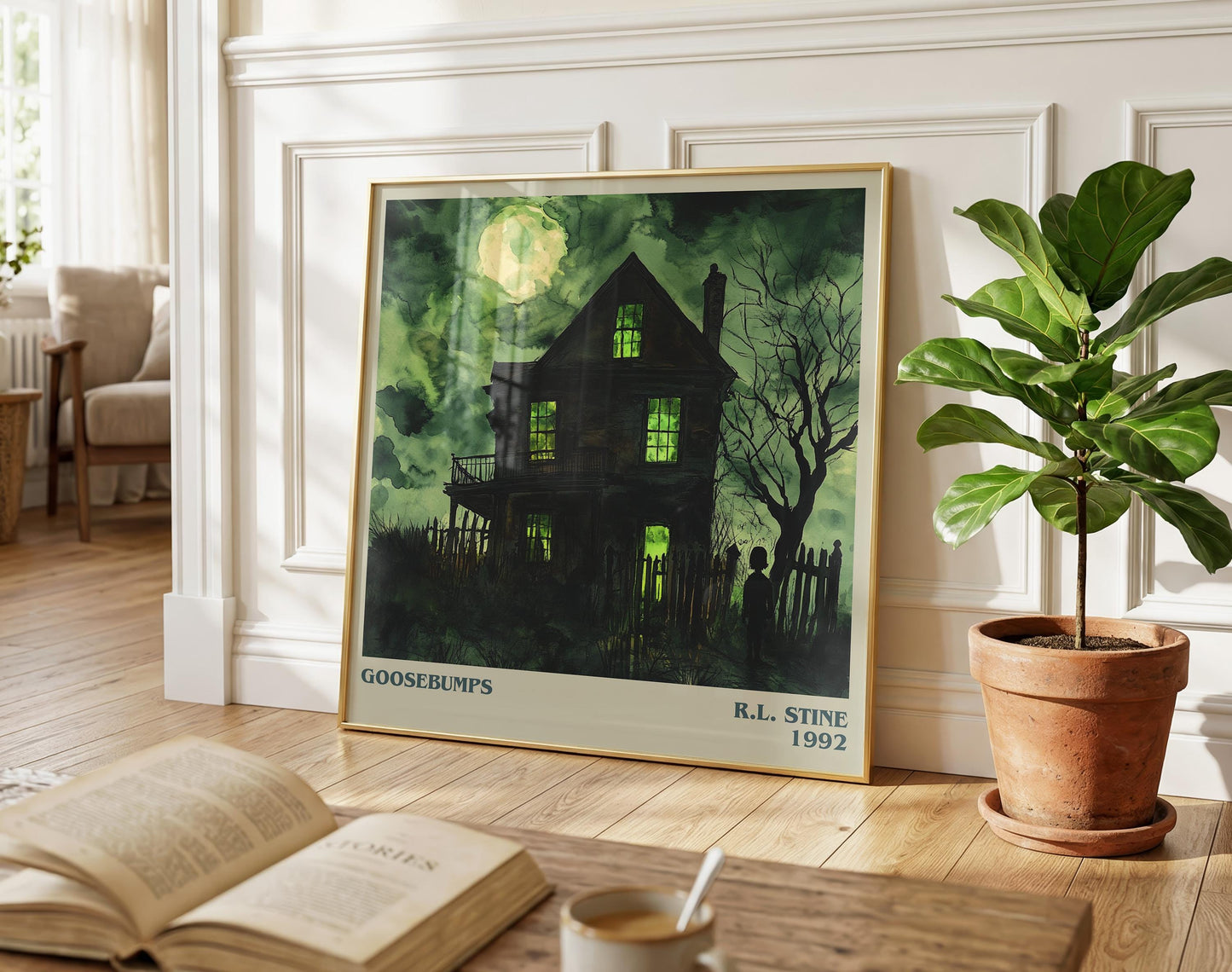 Goosebumps literary poster paired in gallery wall – literary art prints