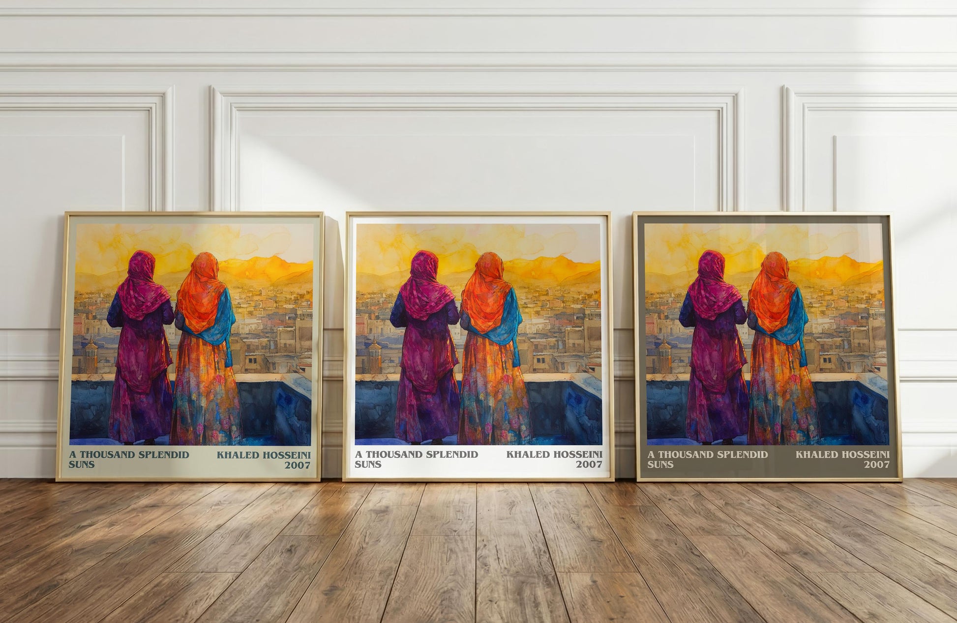 A Thousand Splendid Suns literary print framed by window – literary home decor